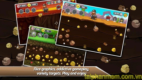 Game đào vàng 2015 Gold Miner Adventure cho Android